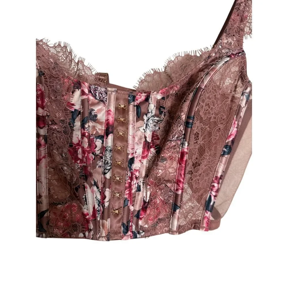 Victoria’s Secret Dream Angels Floral Lace Corset Top Women’s Sz. S-DD